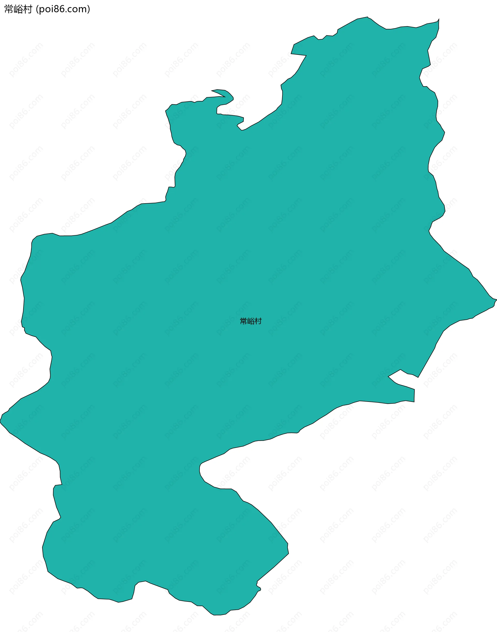 常峪村边界地图