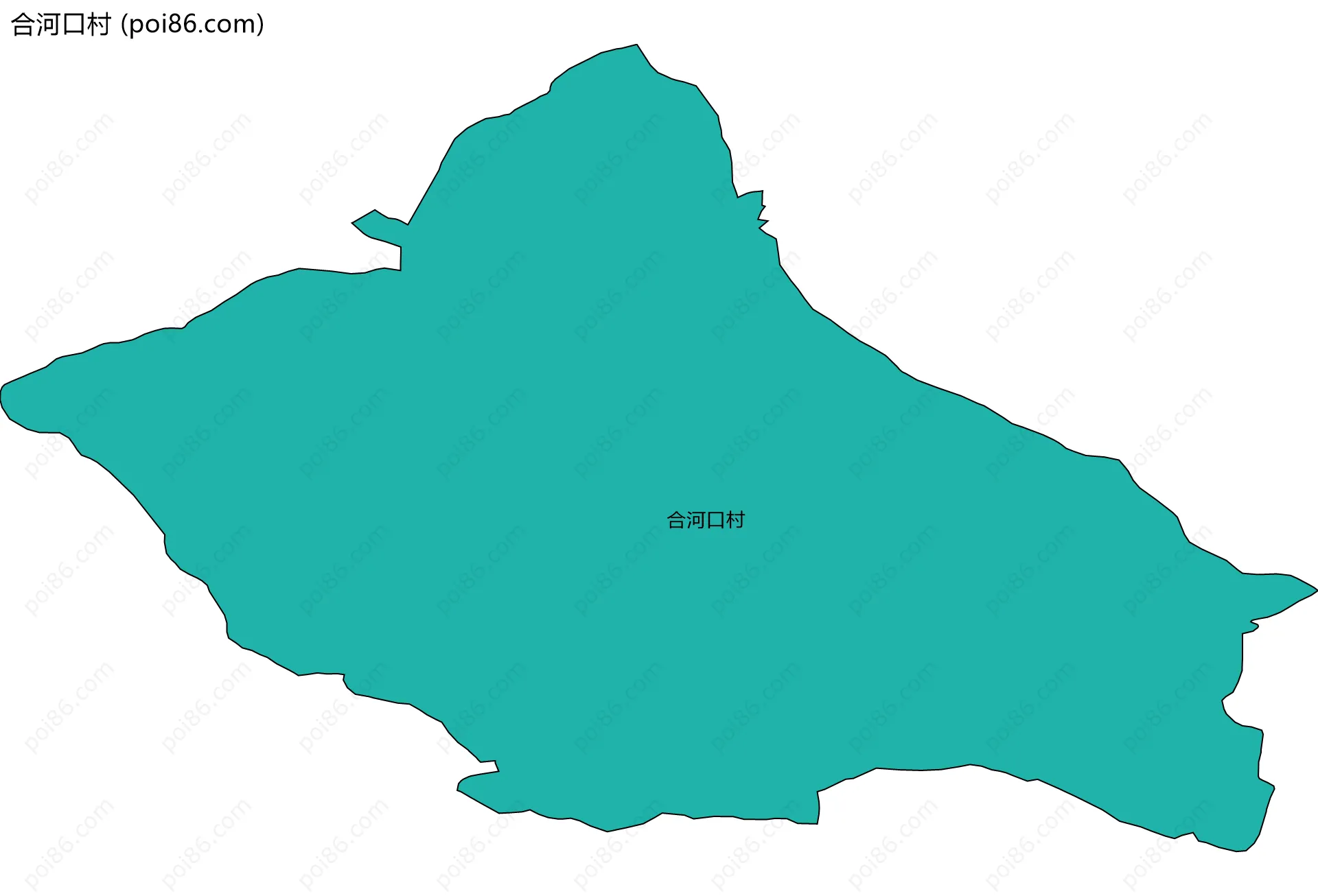 合河口村边界地图