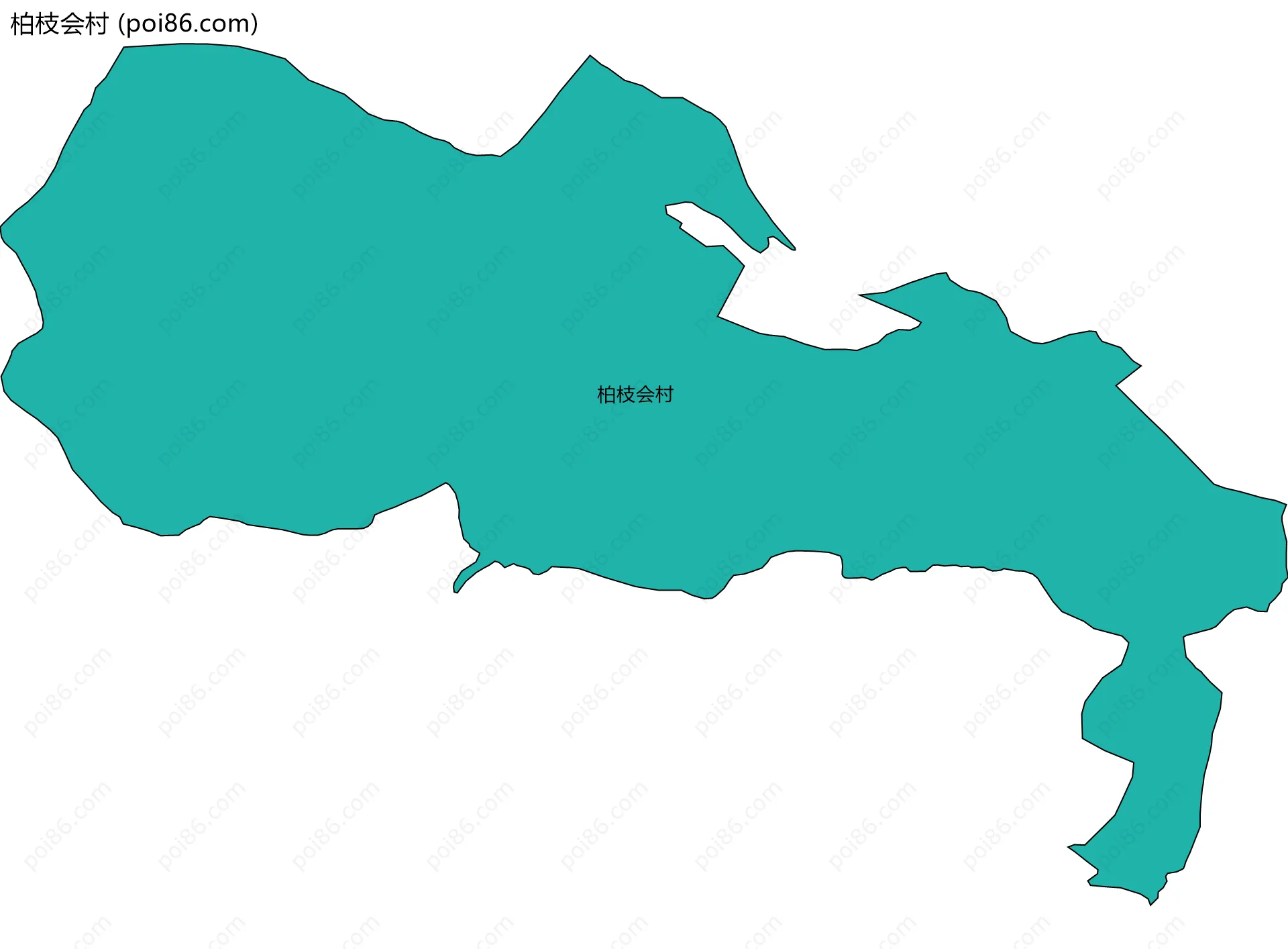 柏枝会村边界地图