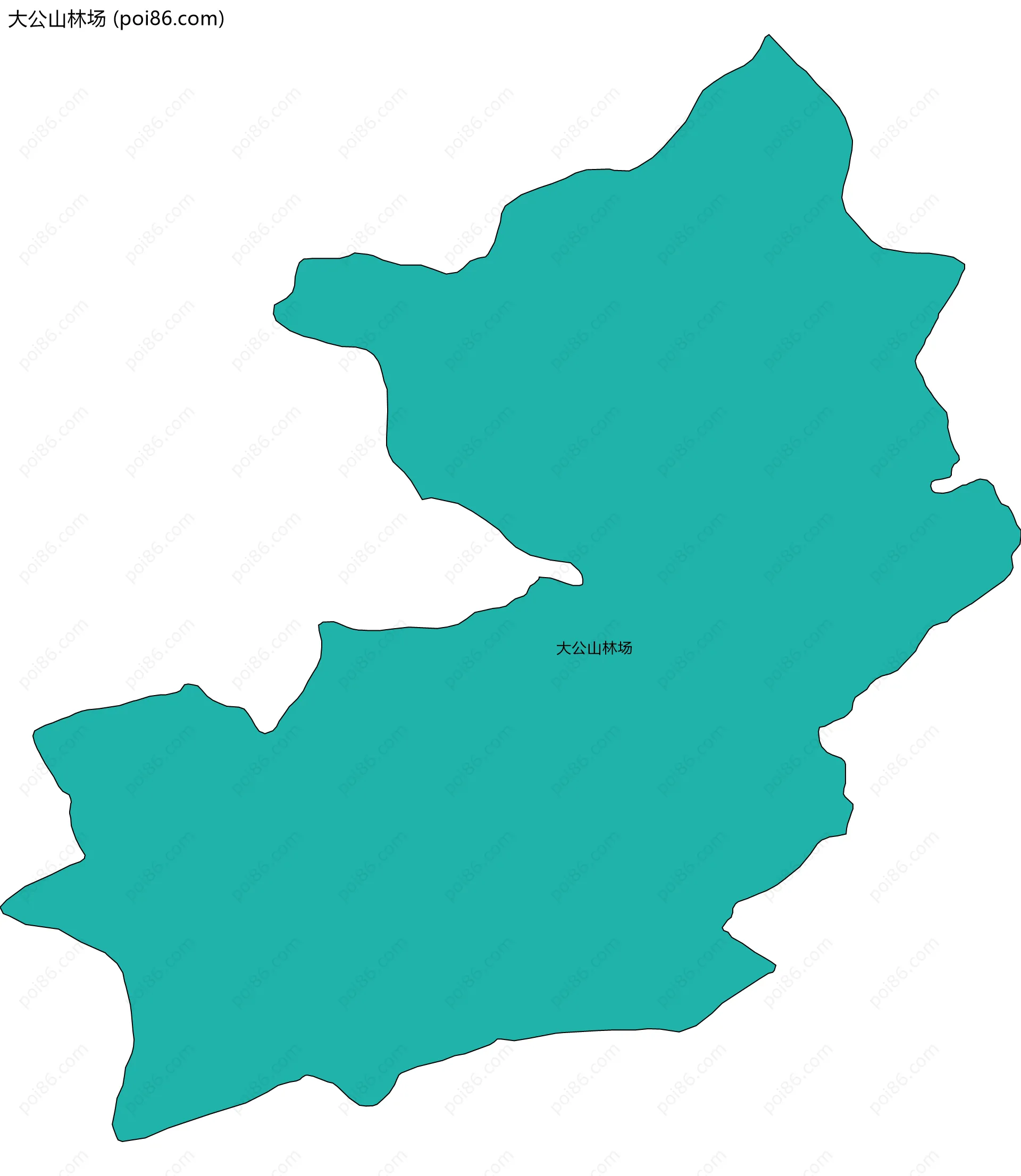 大公山林场边界地图