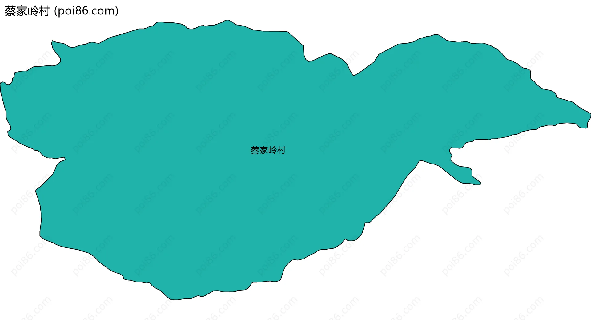 蔡家岭村边界地图