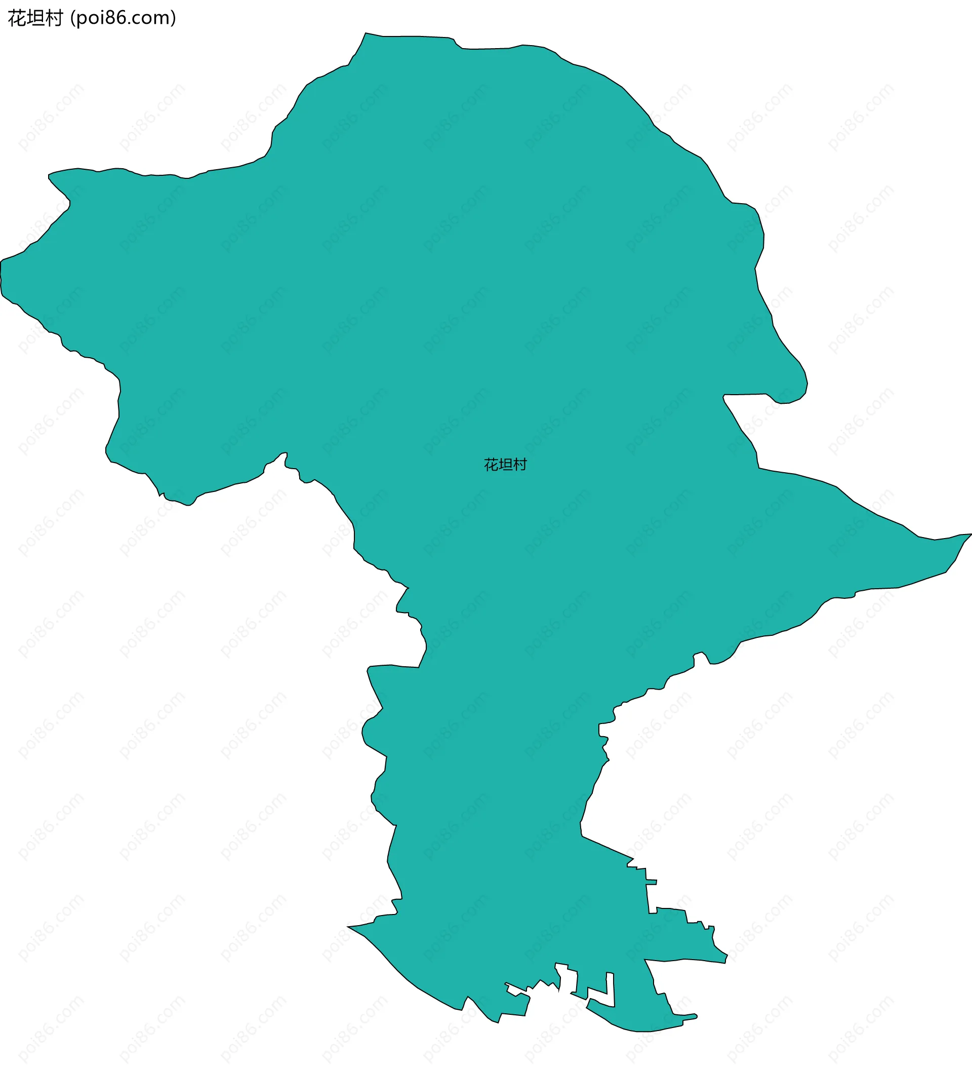 花坦村边界地图
