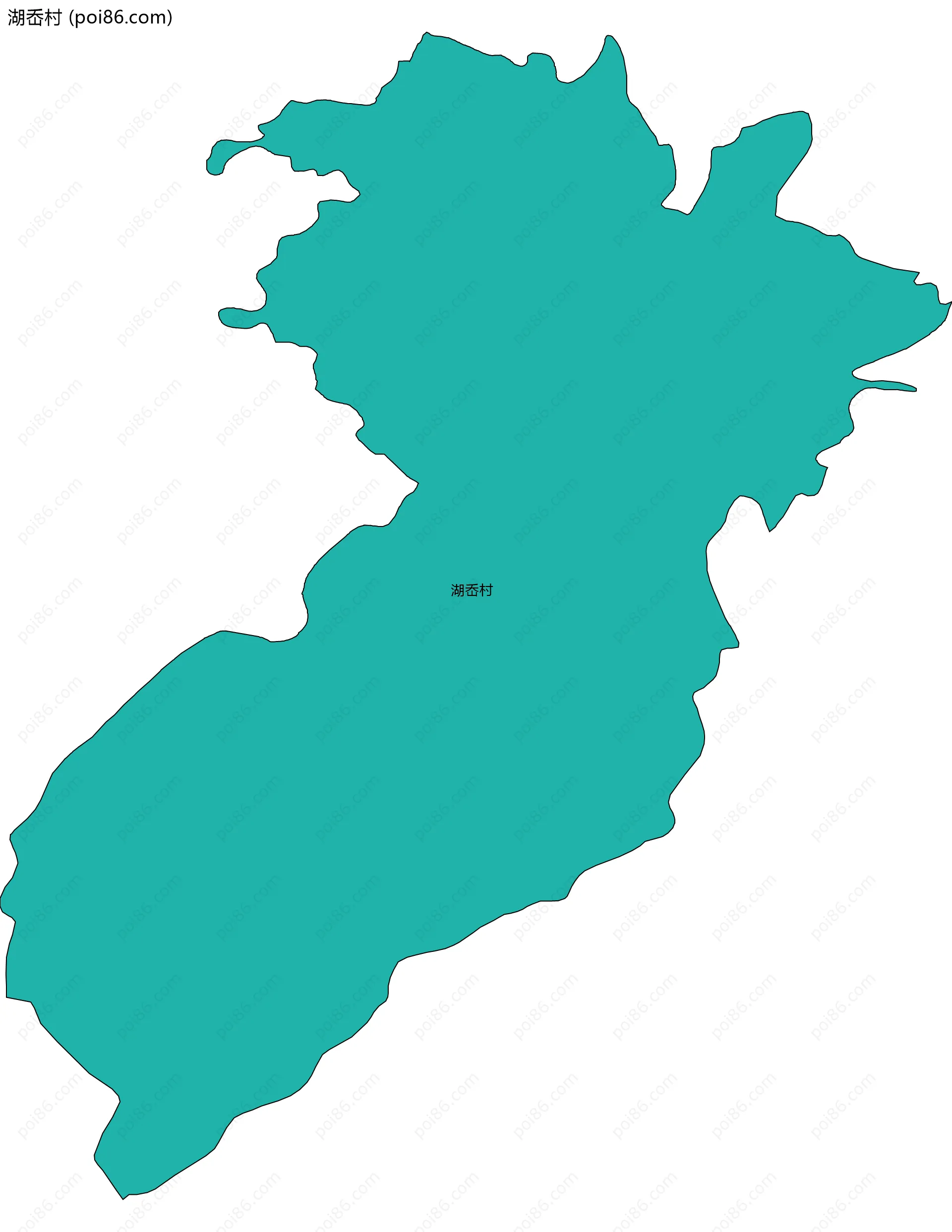 湖岙村边界地图