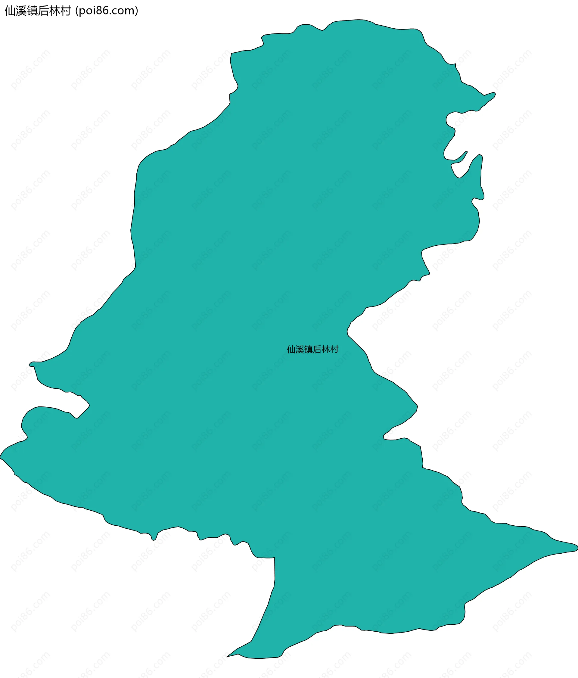 仙溪镇后林村边界地图