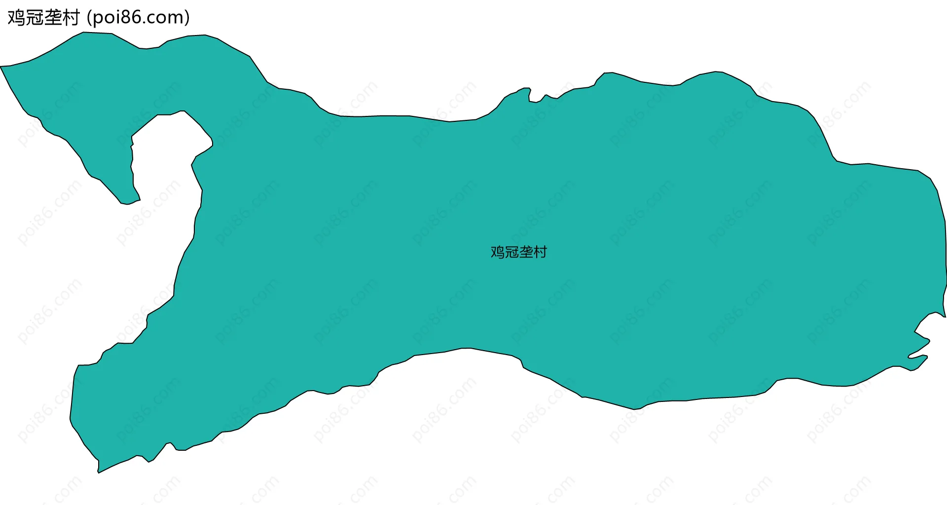 鸡冠垄村边界地图