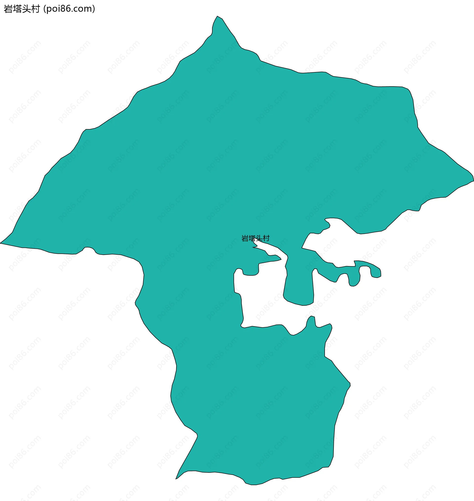 岩塔头村边界地图