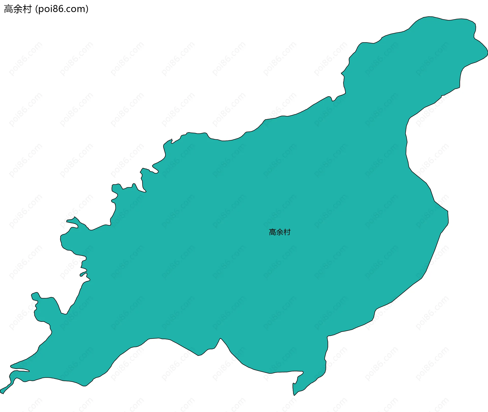 高余村边界地图