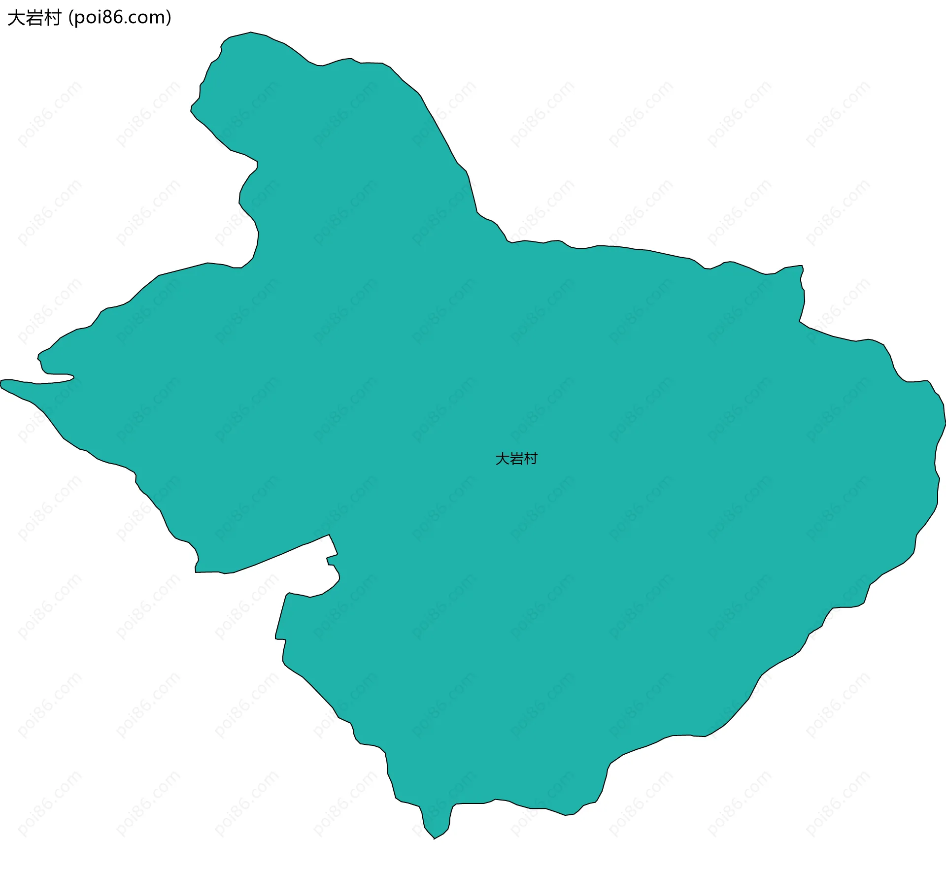 大岩村边界地图