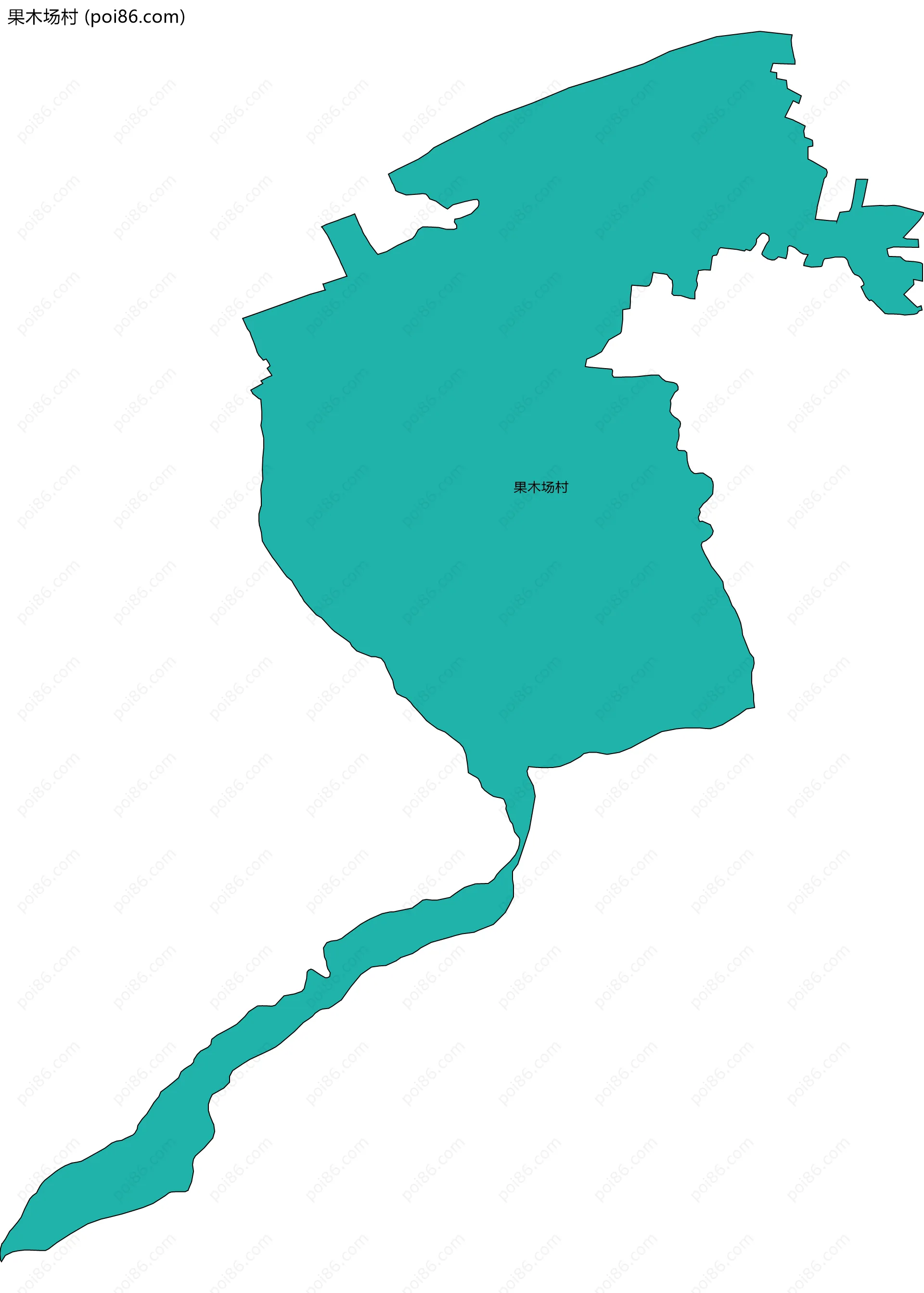 果木场村边界地图