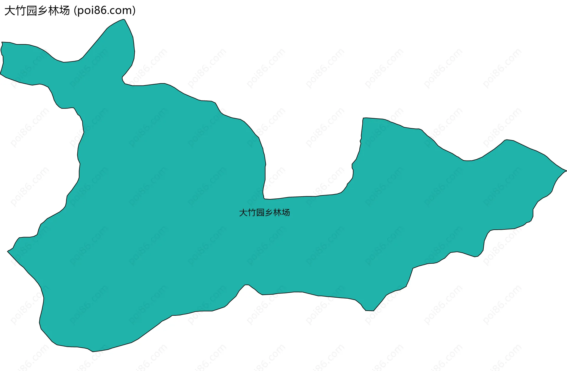 大竹园乡林场边界地图