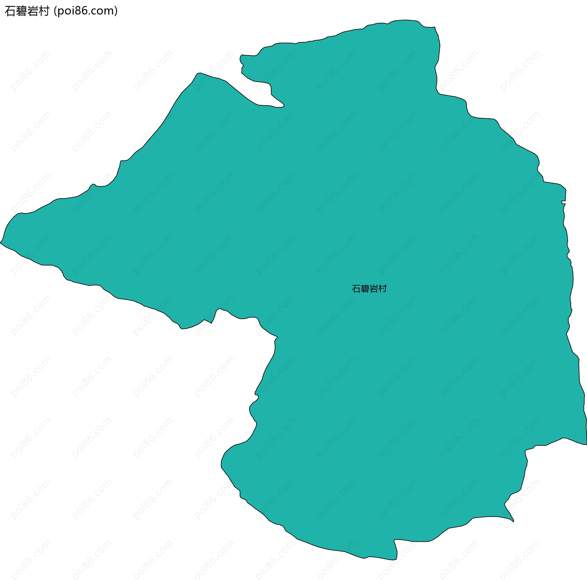 石碧岩村边界地图