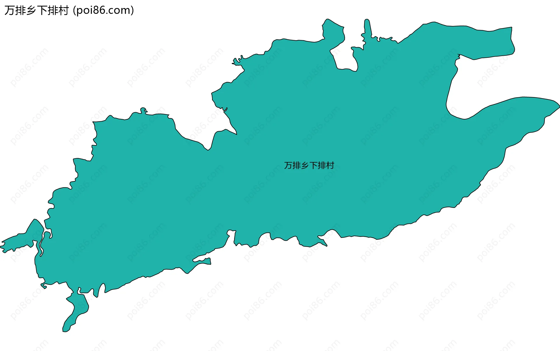 万排乡下排村边界地图