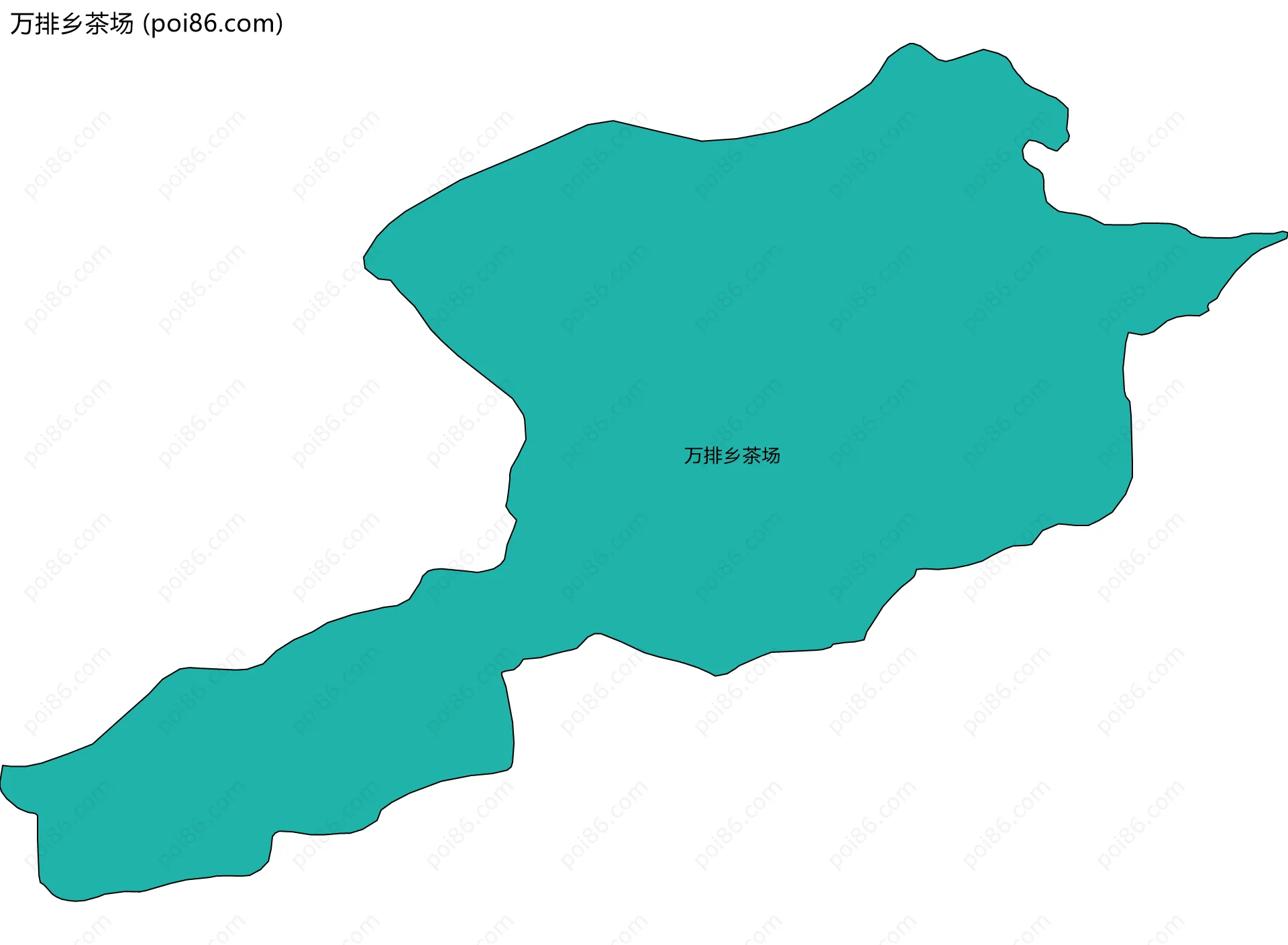 万排乡茶场边界地图