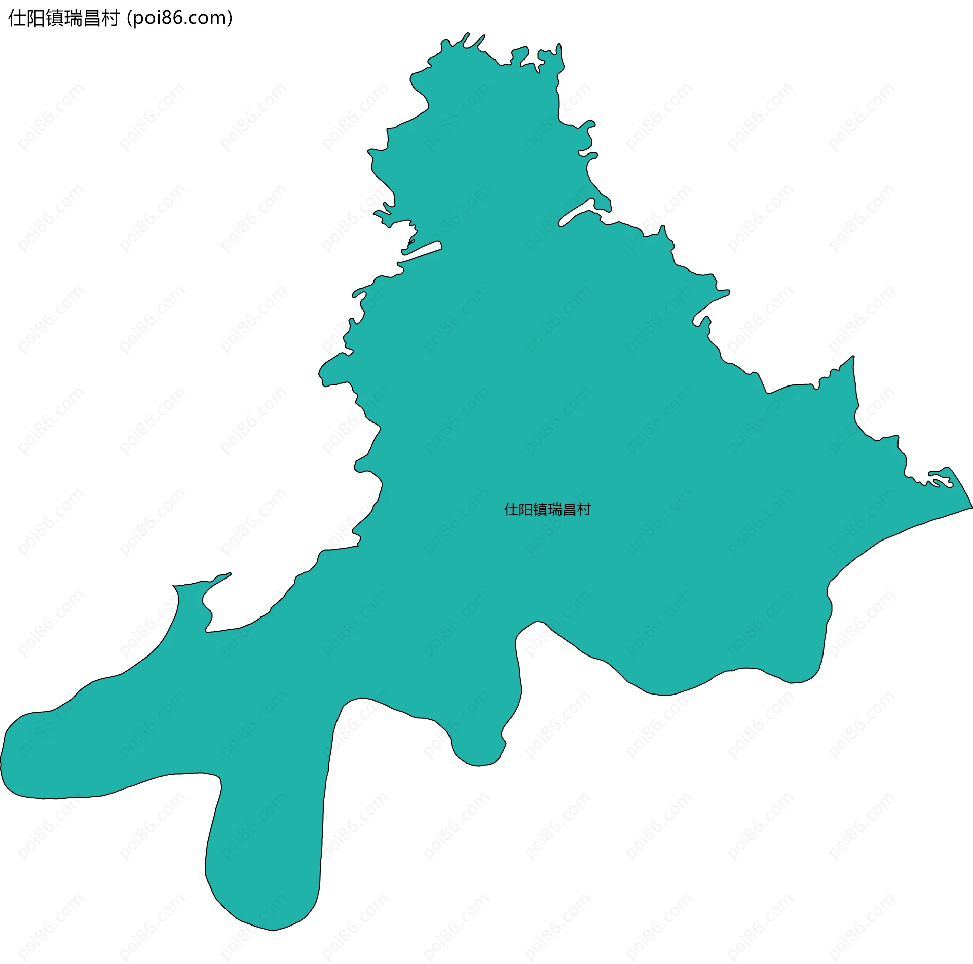 仕阳镇瑞昌村边界地图