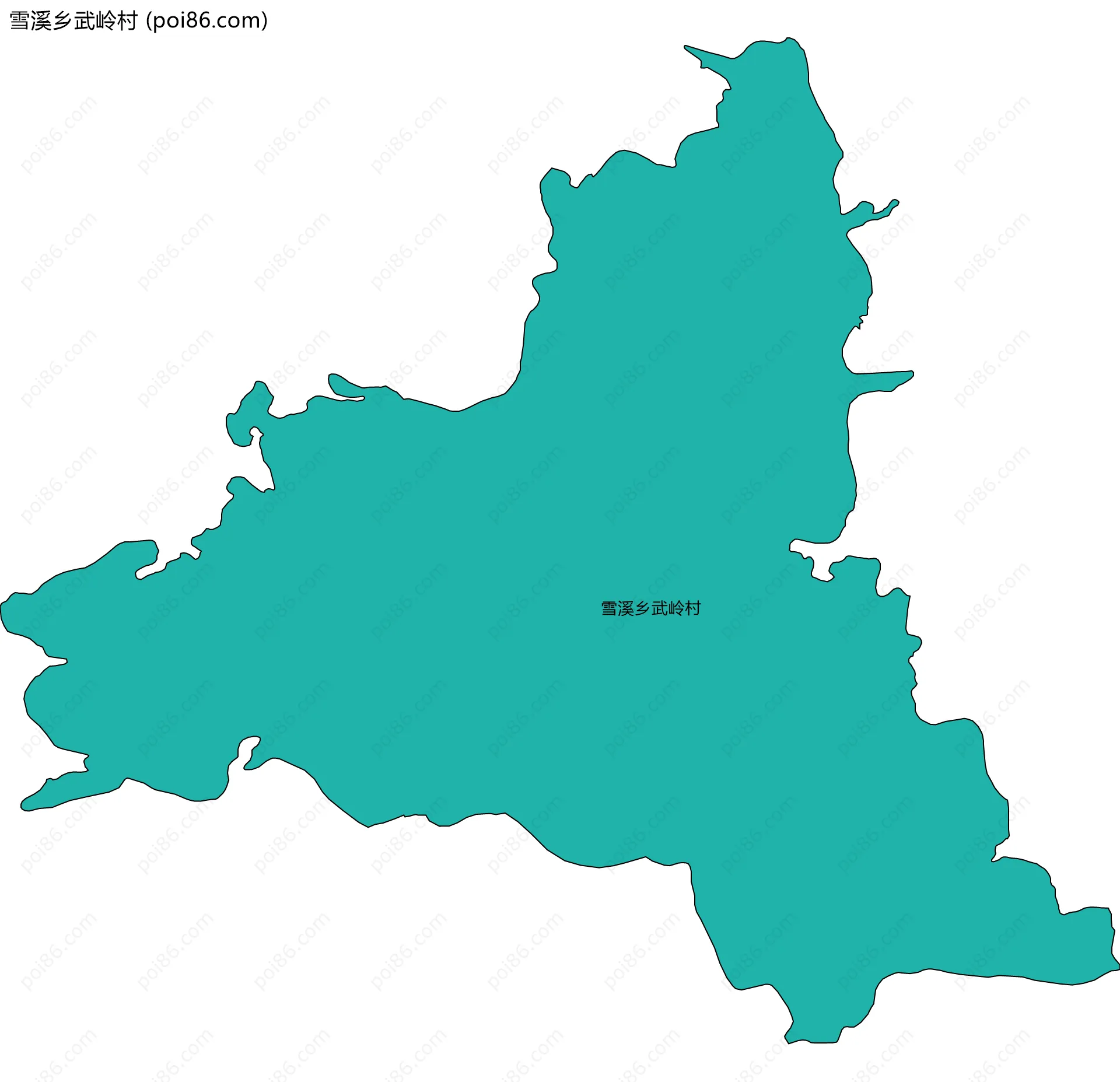 雪溪乡武岭村边界地图