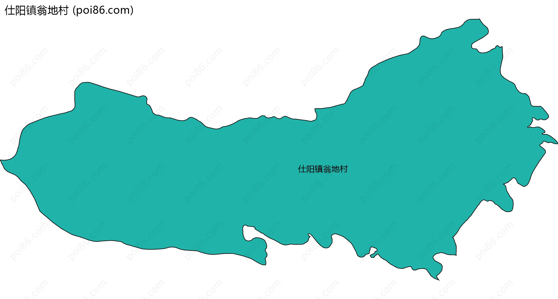 仕阳镇翁地村边界地图