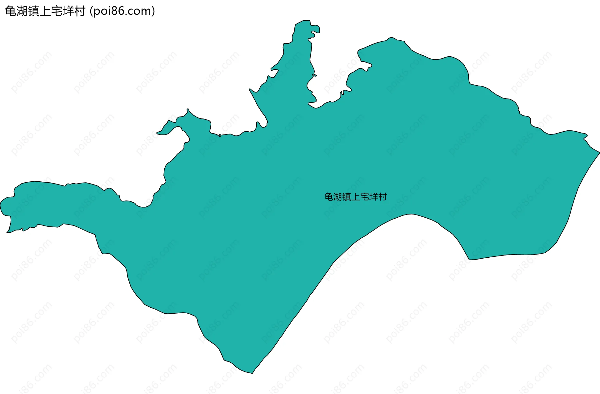 龟湖镇上宅垟村边界地图