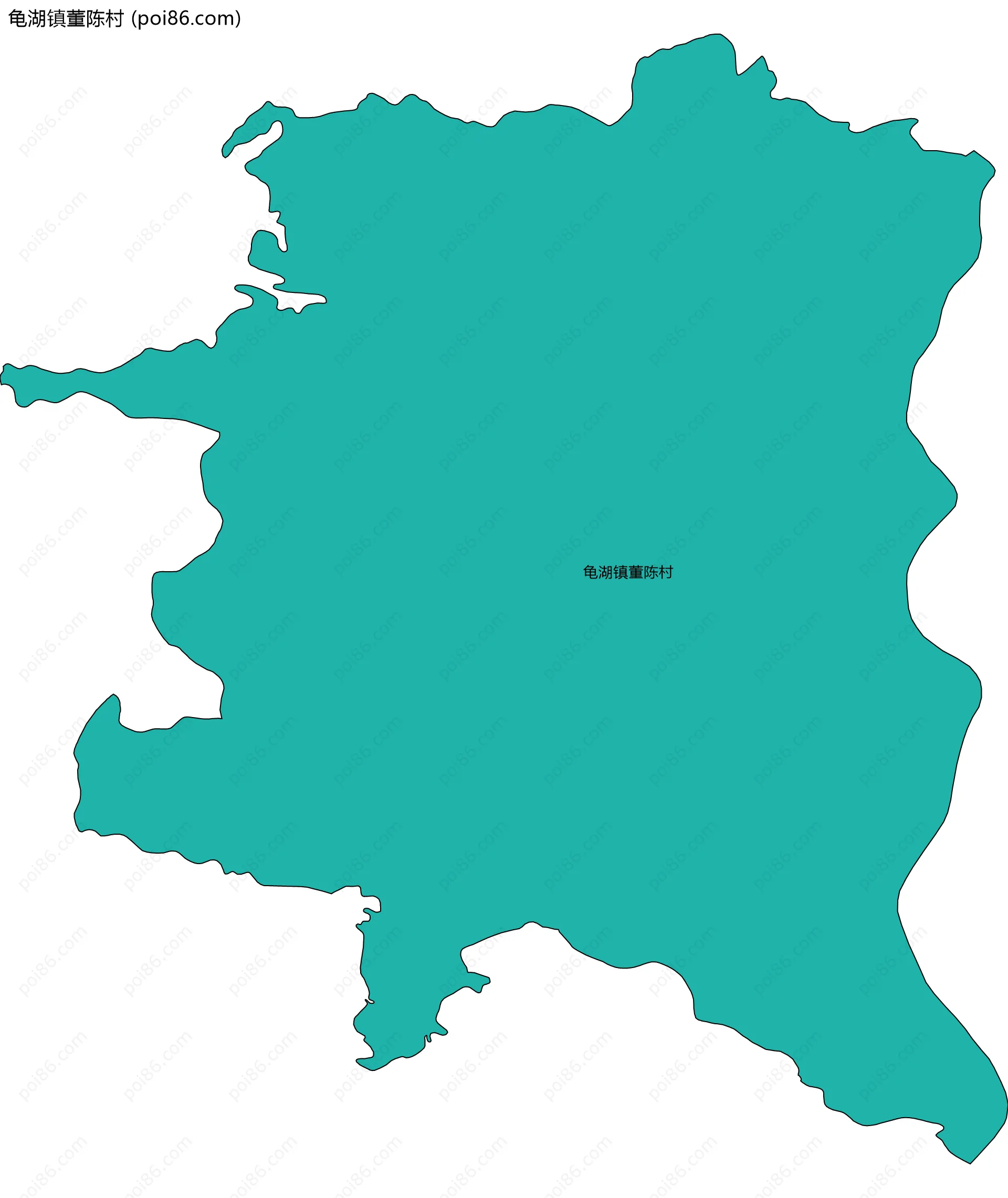 龟湖镇董陈村边界地图