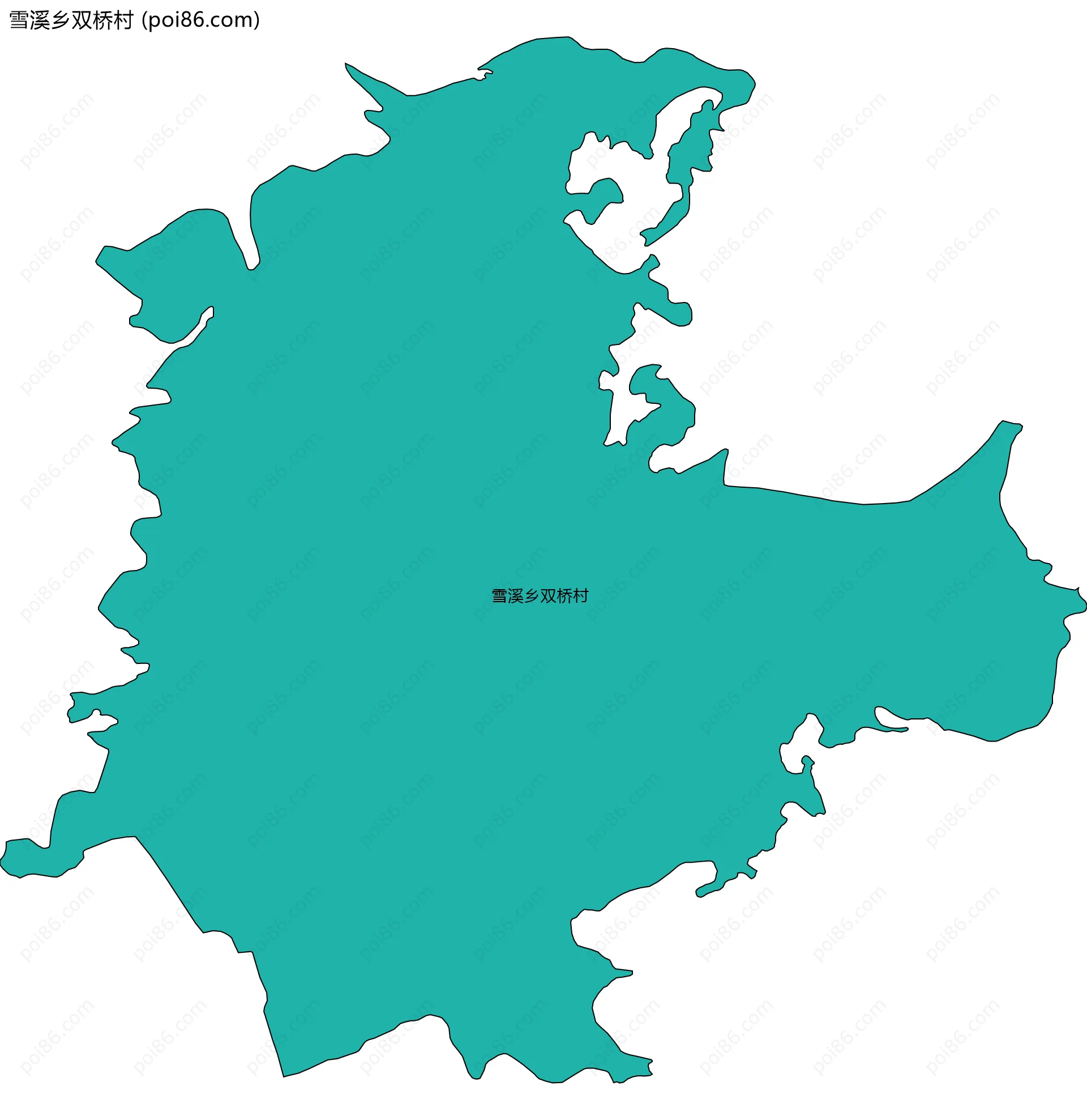 雪溪乡双桥村边界地图