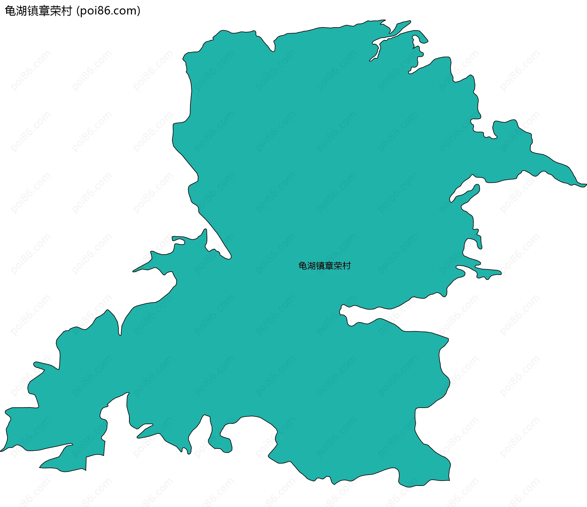 龟湖镇章荣村边界地图