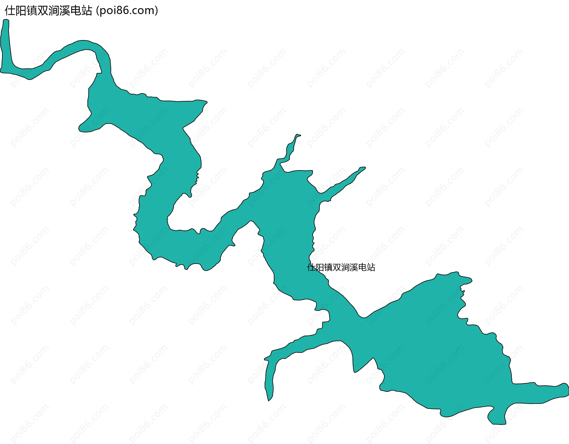 仕阳镇双涧溪电站边界地图