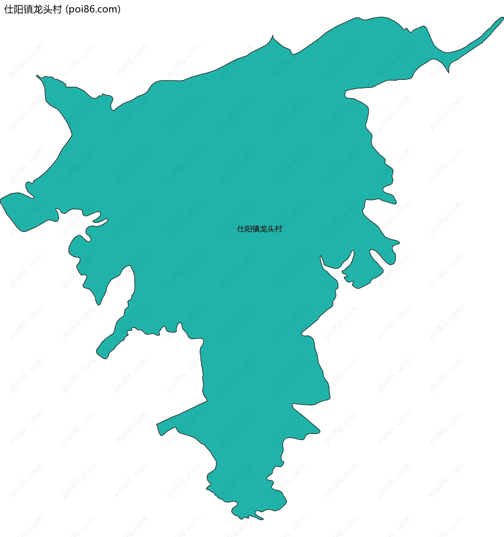 仕阳镇龙头村边界地图