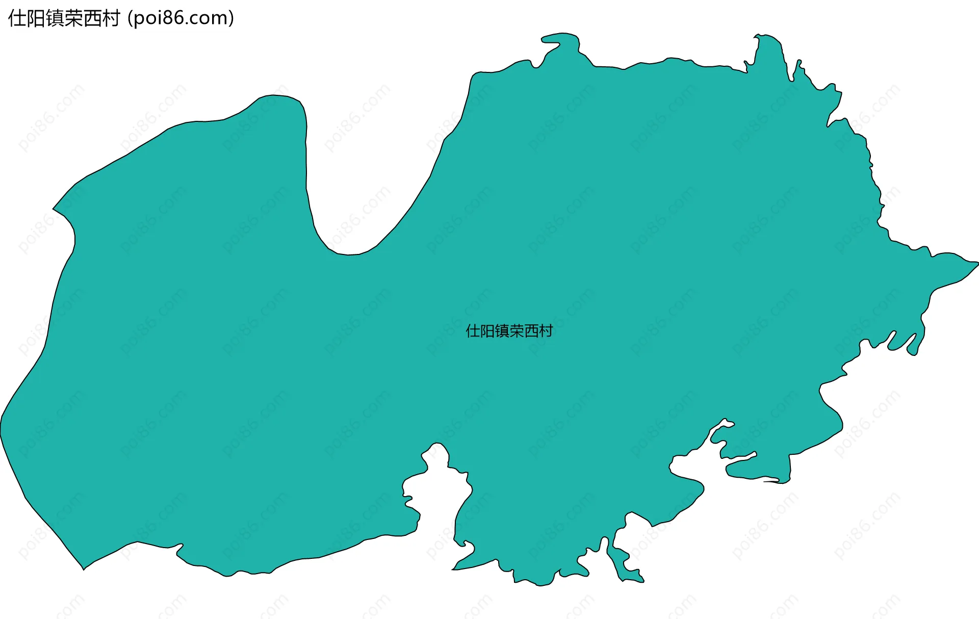 仕阳镇荣西村边界地图