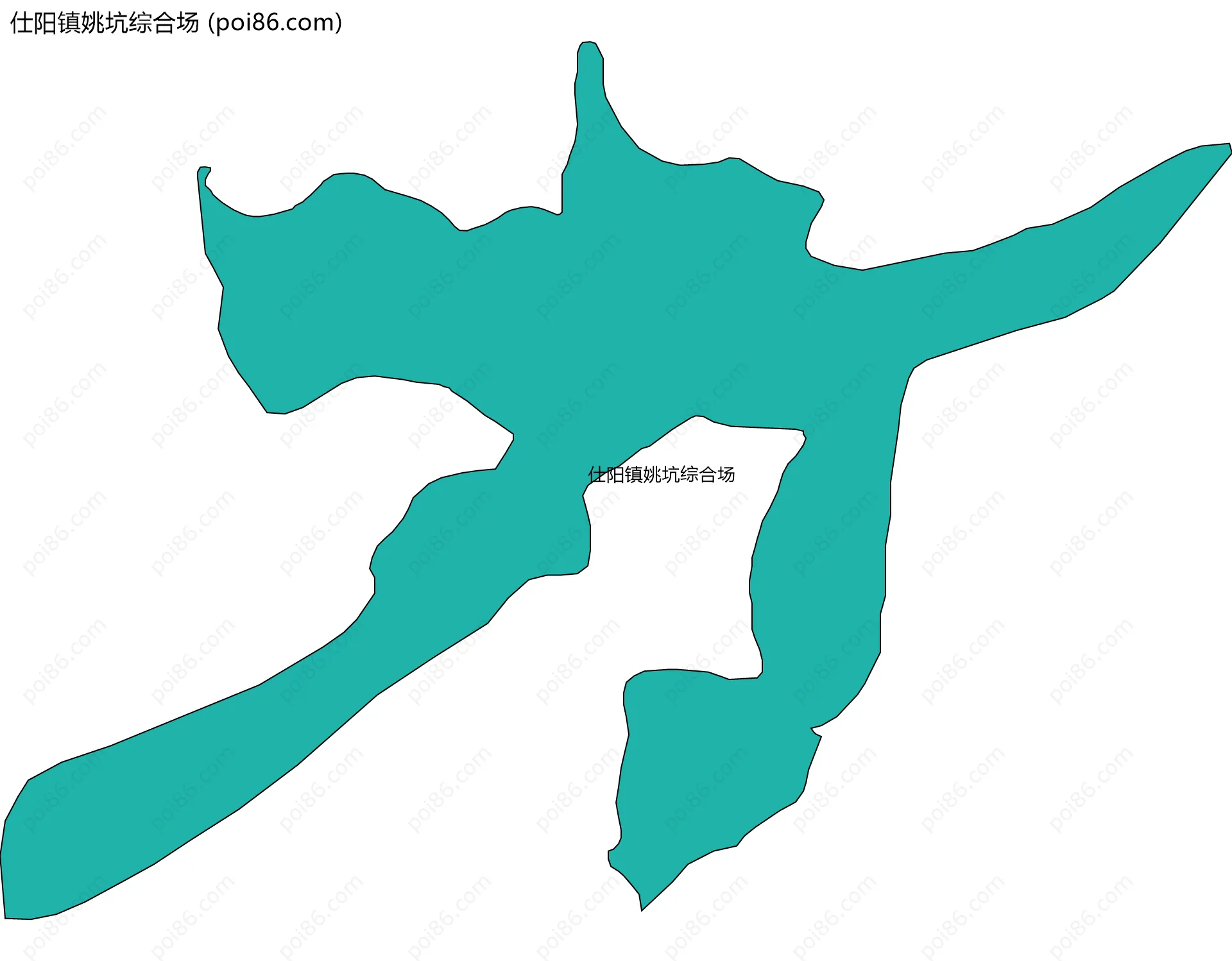 仕阳镇姚坑综合场边界地图