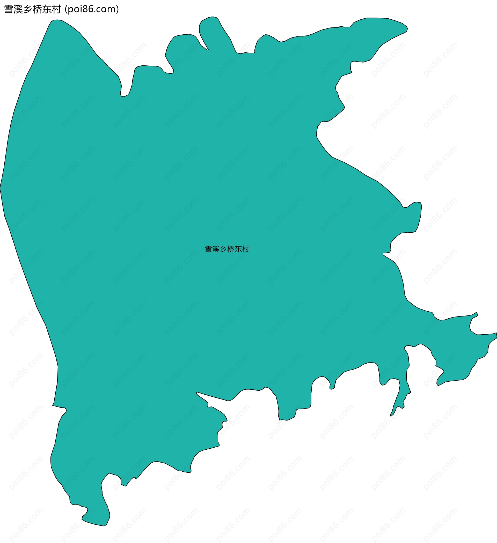 雪溪乡桥东村边界地图