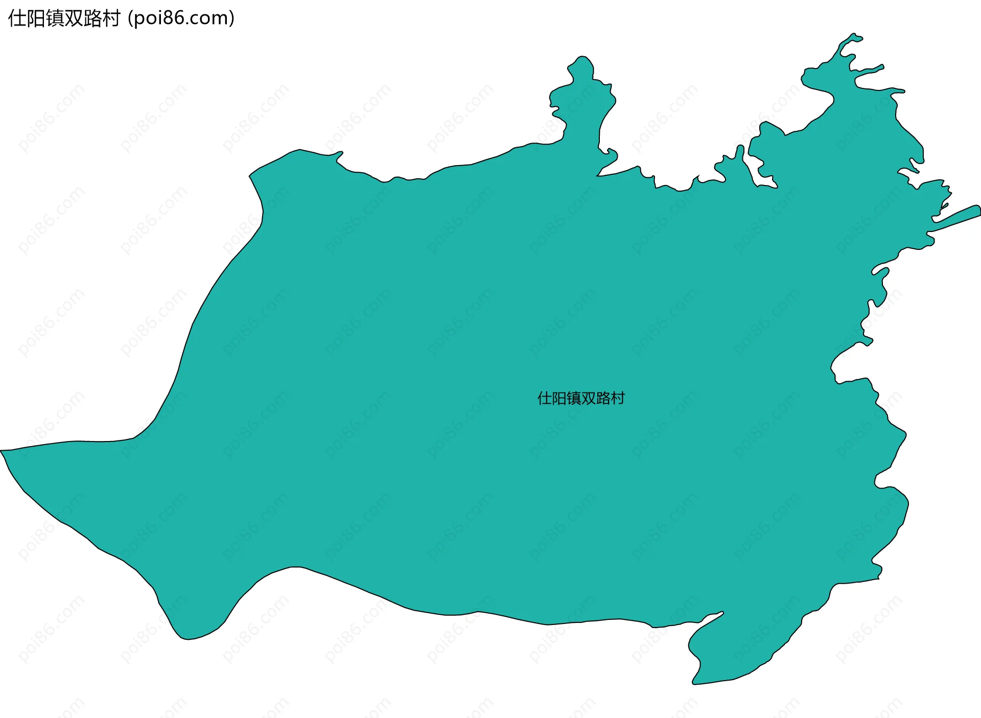 仕阳镇双路村边界地图
