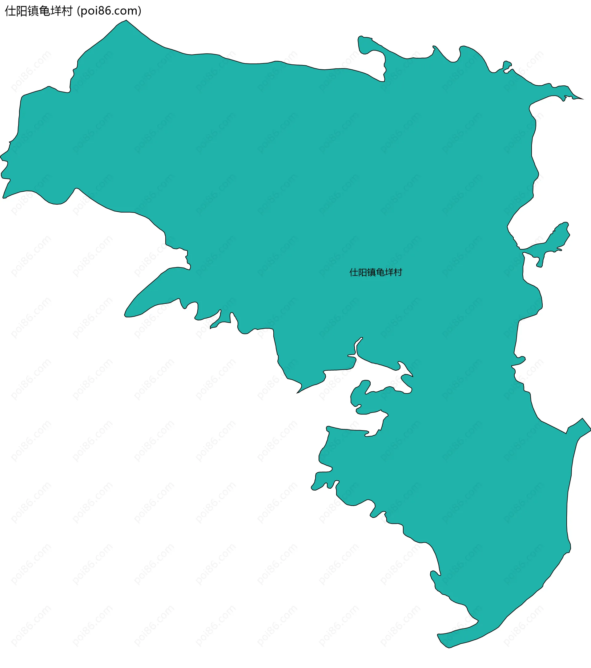 仕阳镇龟垟村边界地图