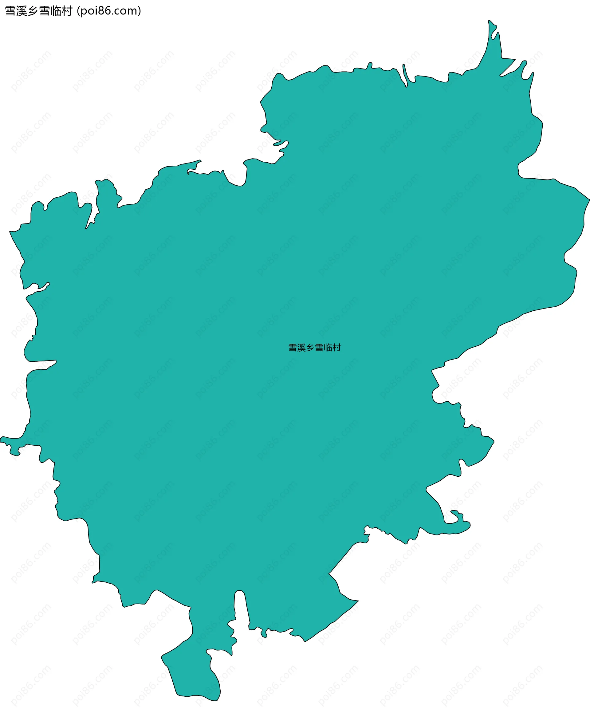 雪溪乡雪临村边界地图