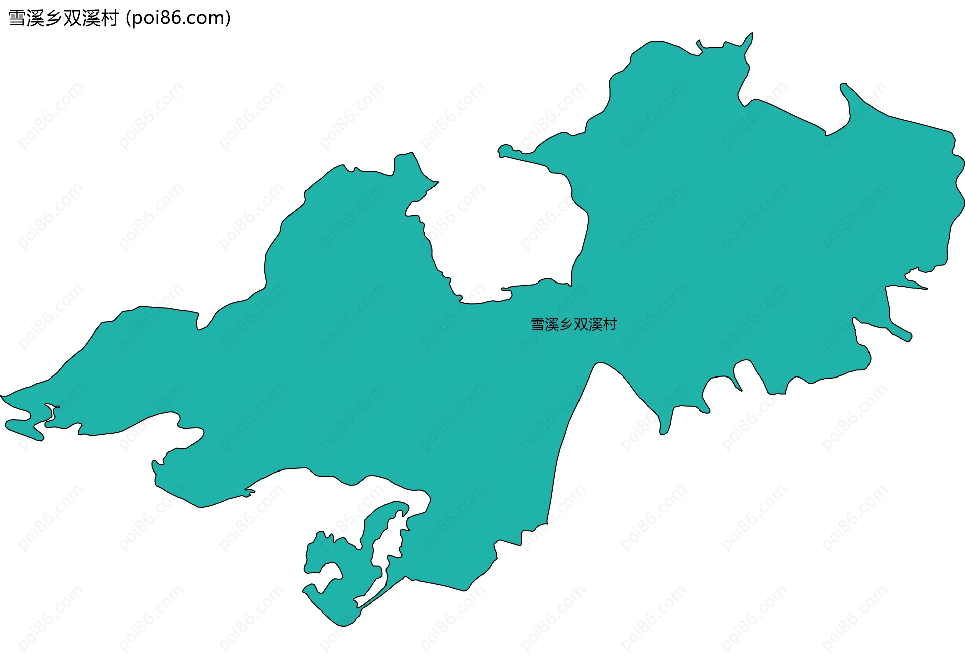 雪溪乡双溪村边界地图