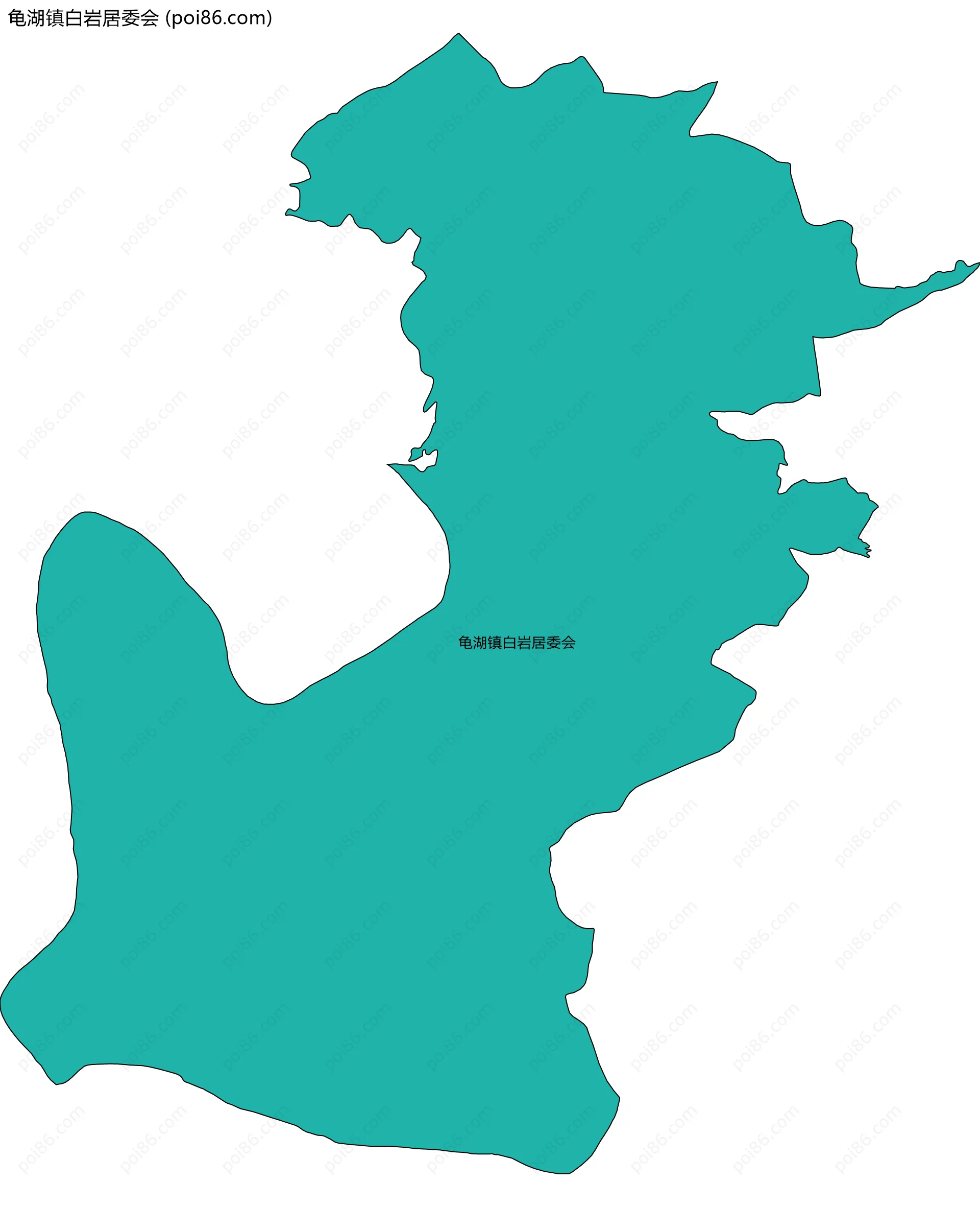 龟湖镇白岩居委会边界地图