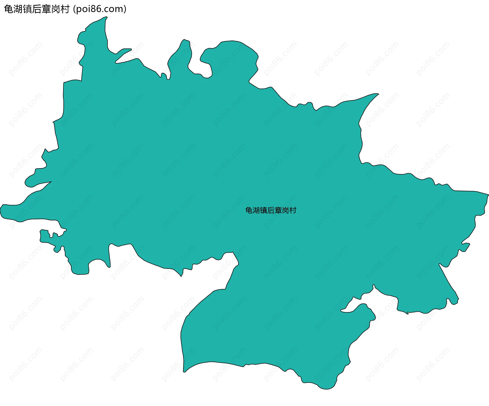 龟湖镇后章岗村边界地图