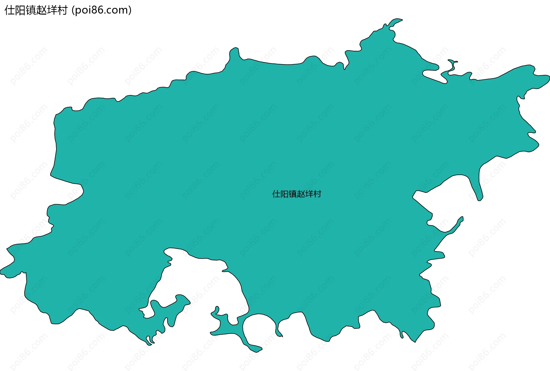 仕阳镇赵垟村边界地图