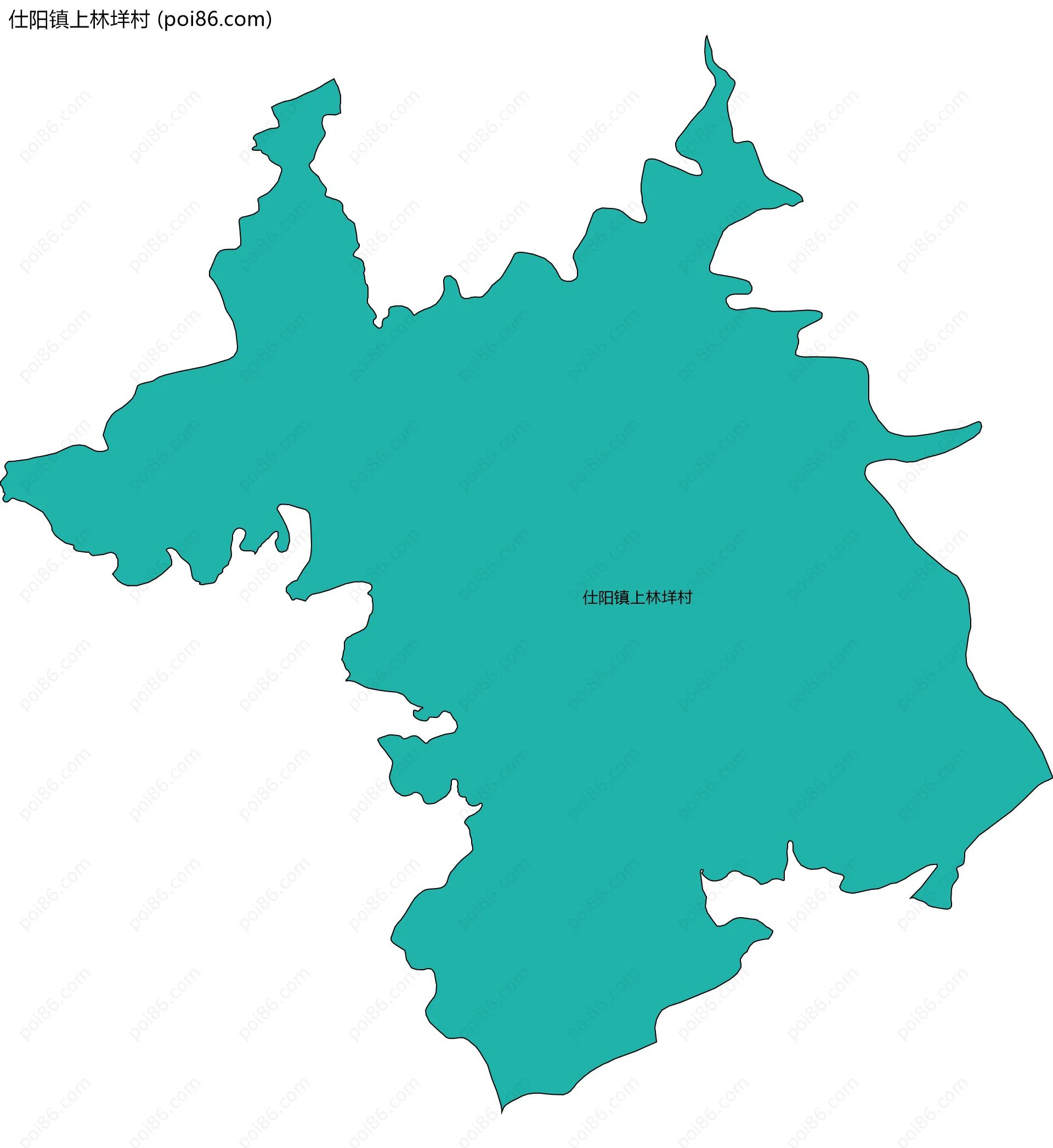 仕阳镇上林垟村边界地图