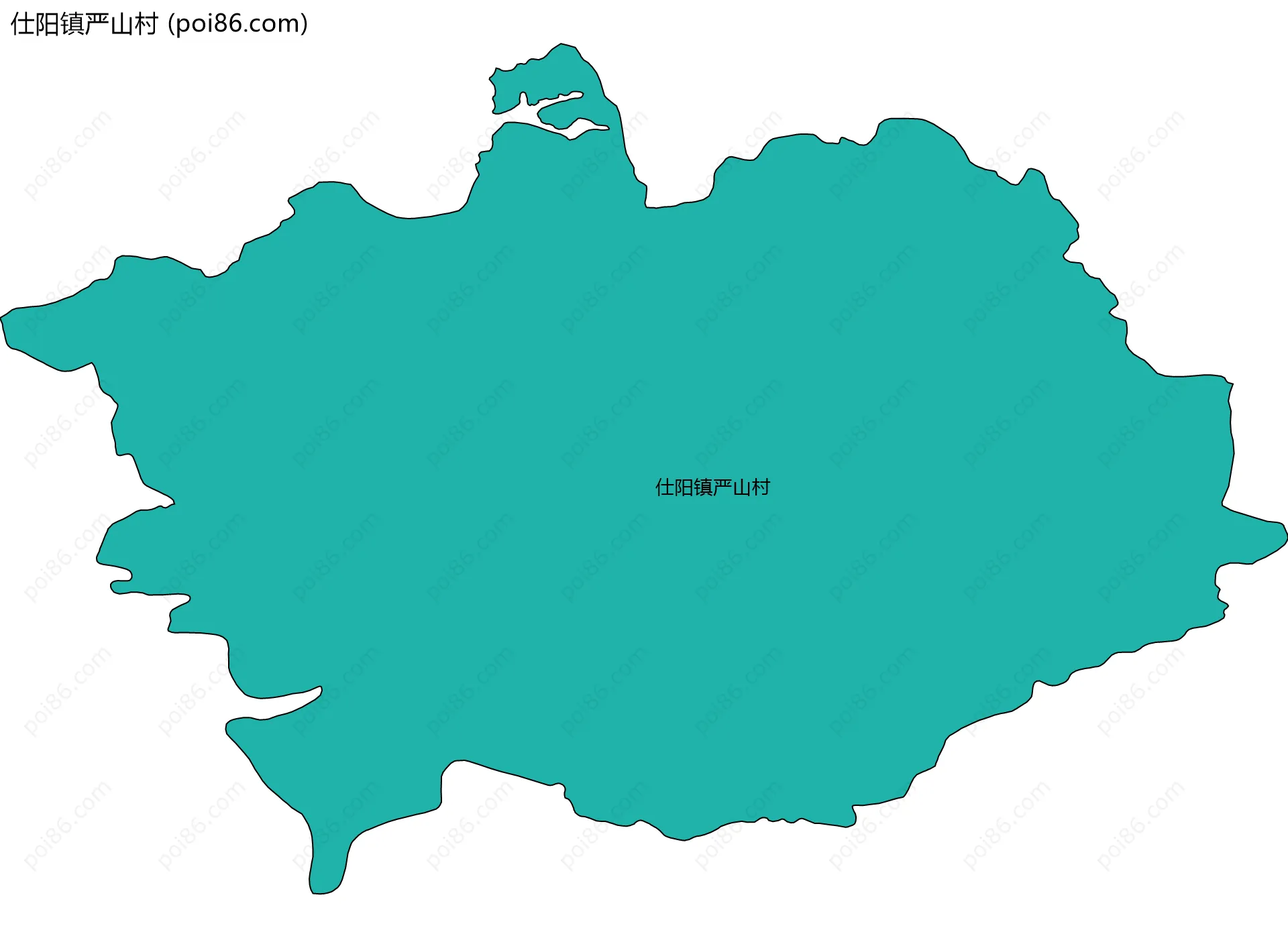 仕阳镇严山村边界地图
