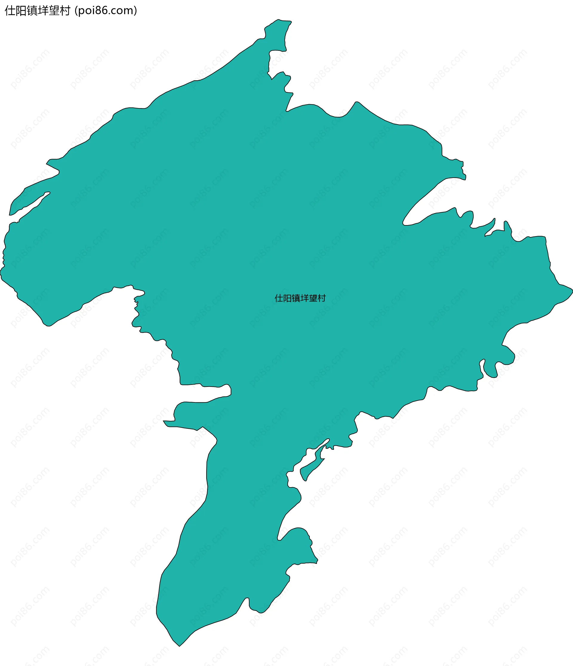 仕阳镇垟望村边界地图