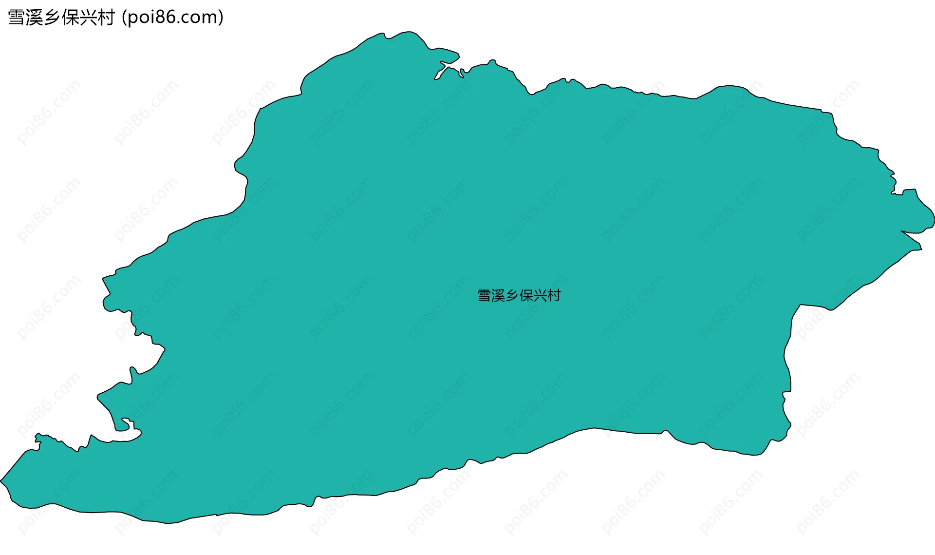 雪溪乡保兴村边界地图