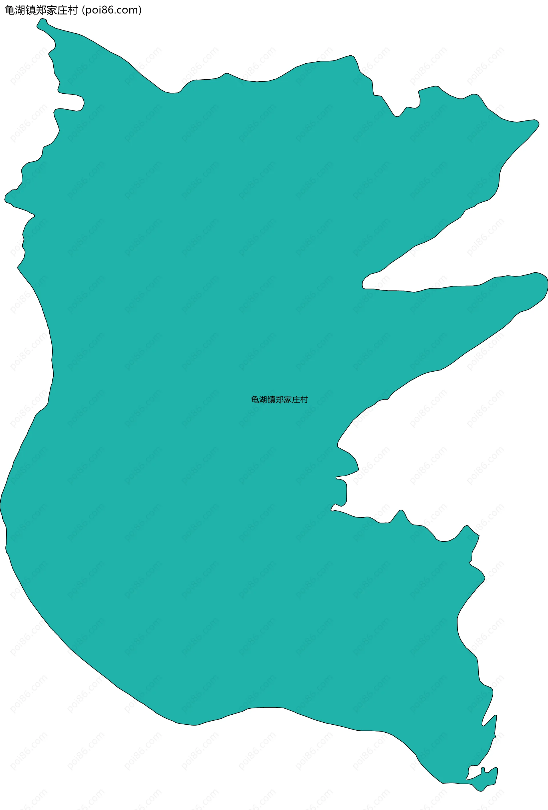 龟湖镇郑家庄村边界地图