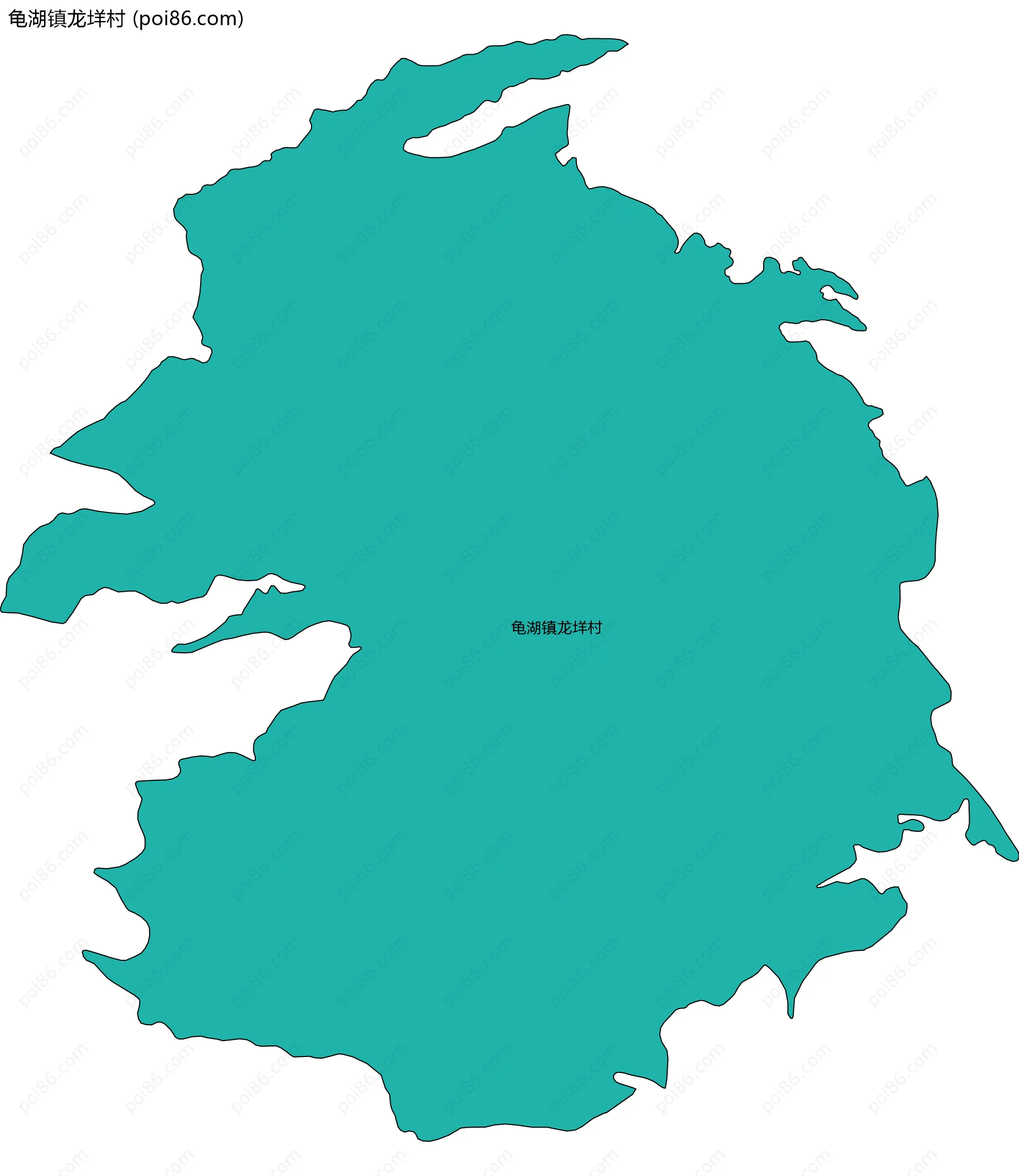 龟湖镇龙垟村边界地图