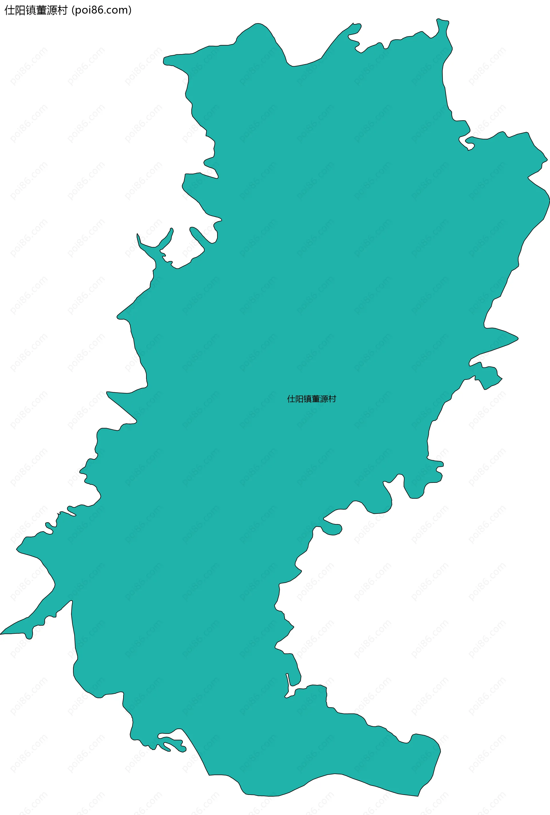 仕阳镇董源村边界地图