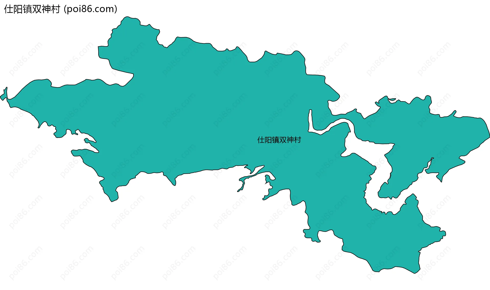 仕阳镇双神村边界地图