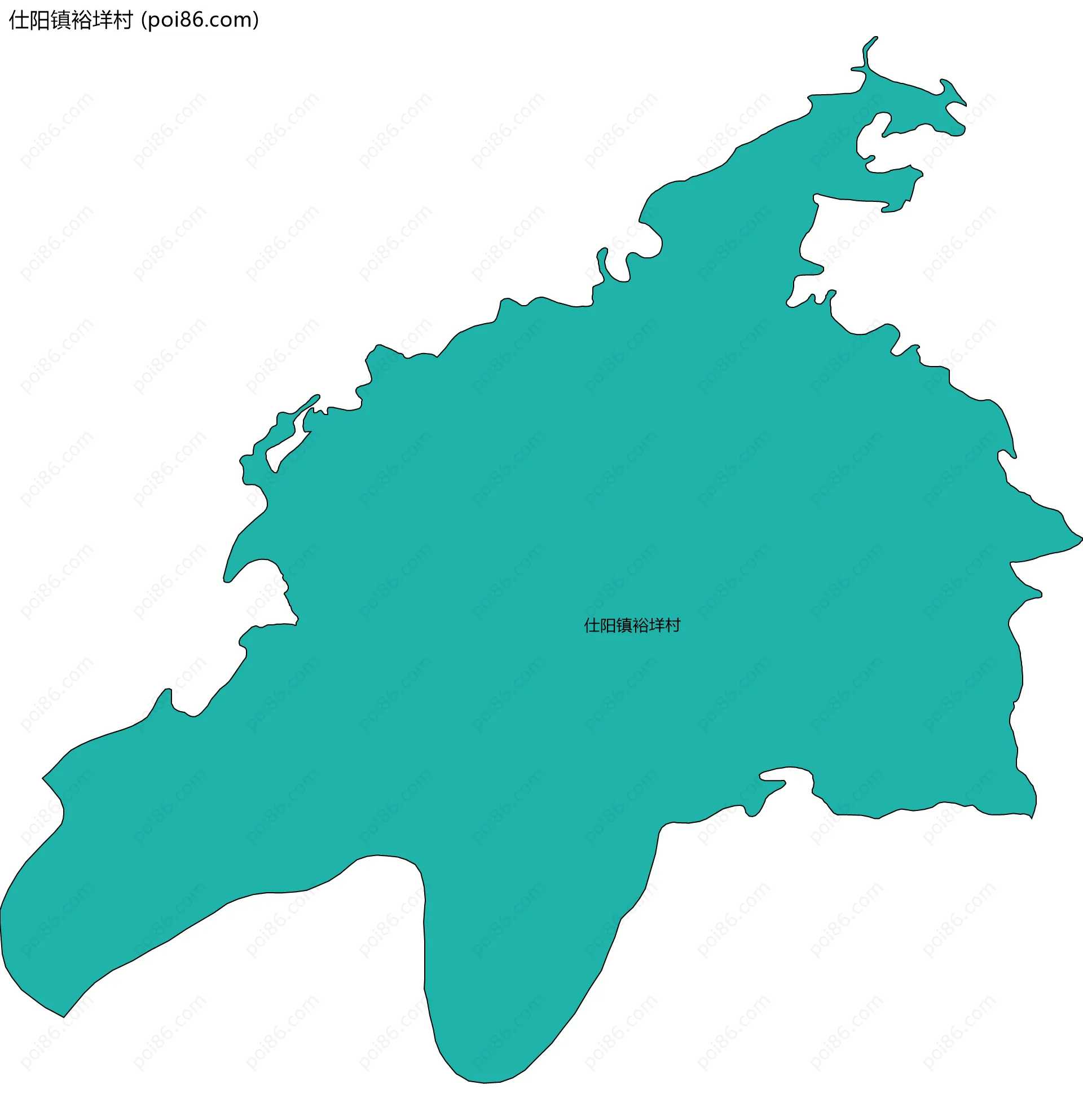 仕阳镇裕垟村边界地图