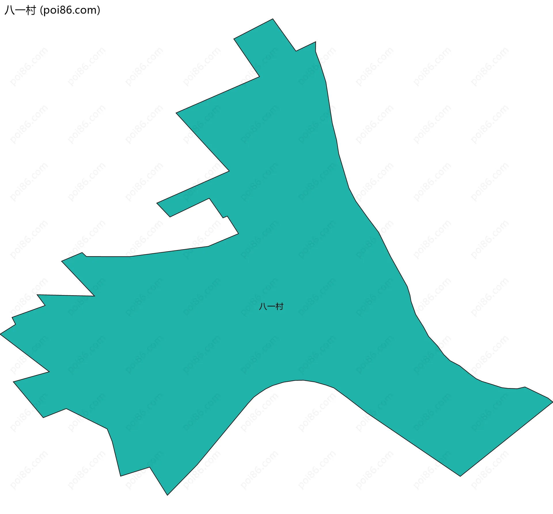 八一村边界地图