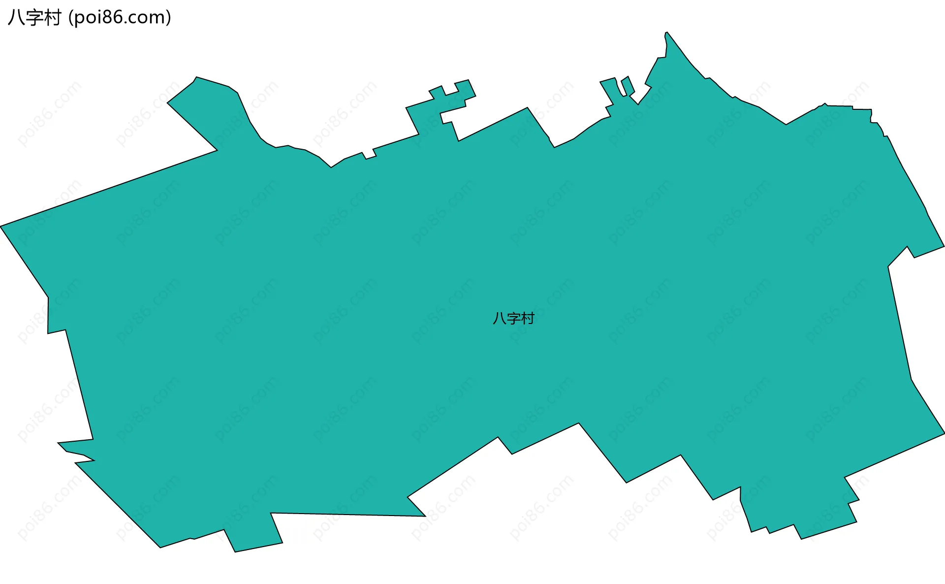 八字村边界地图