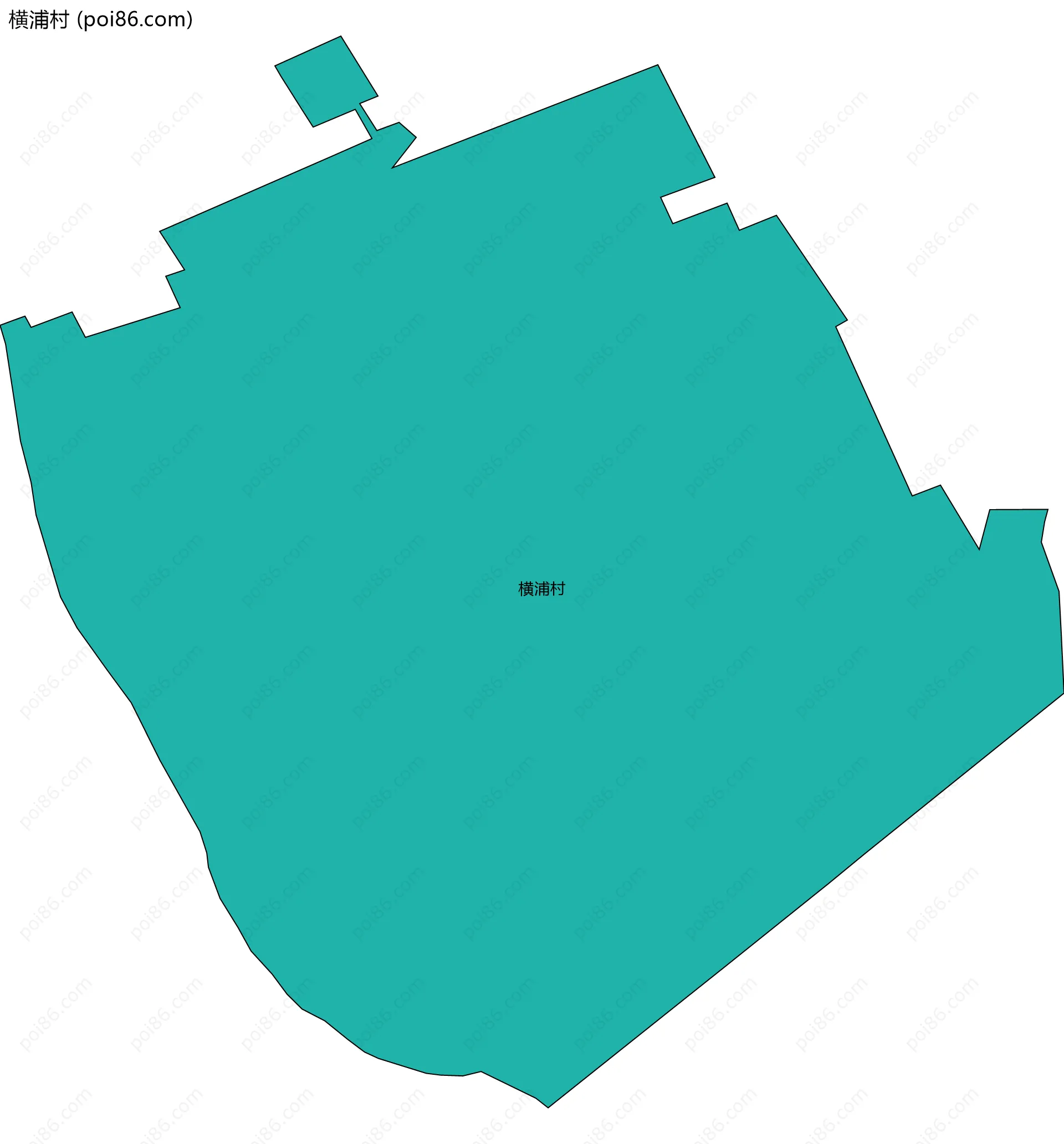 横浦村边界地图