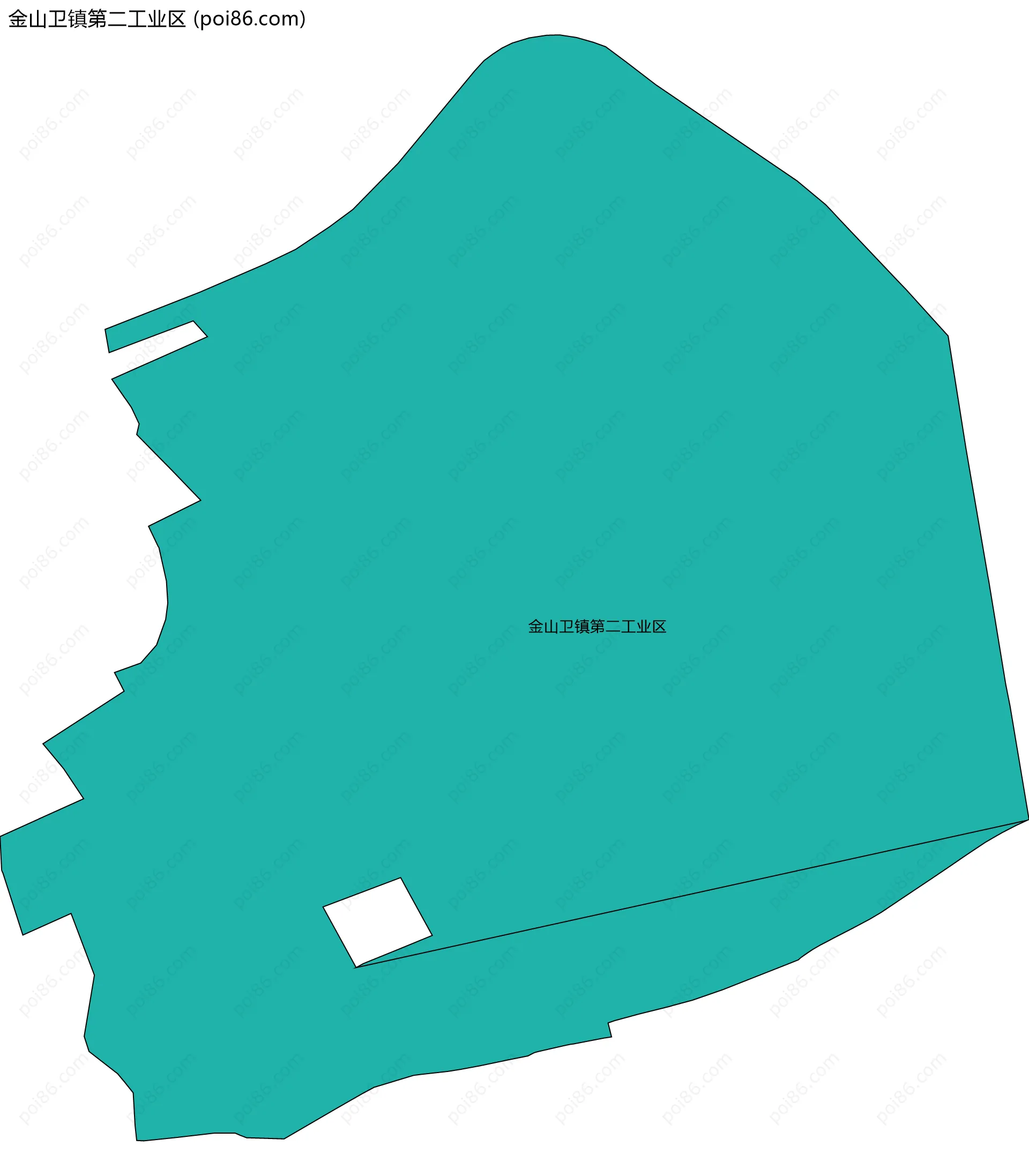 金山卫镇第二工业区边界地图