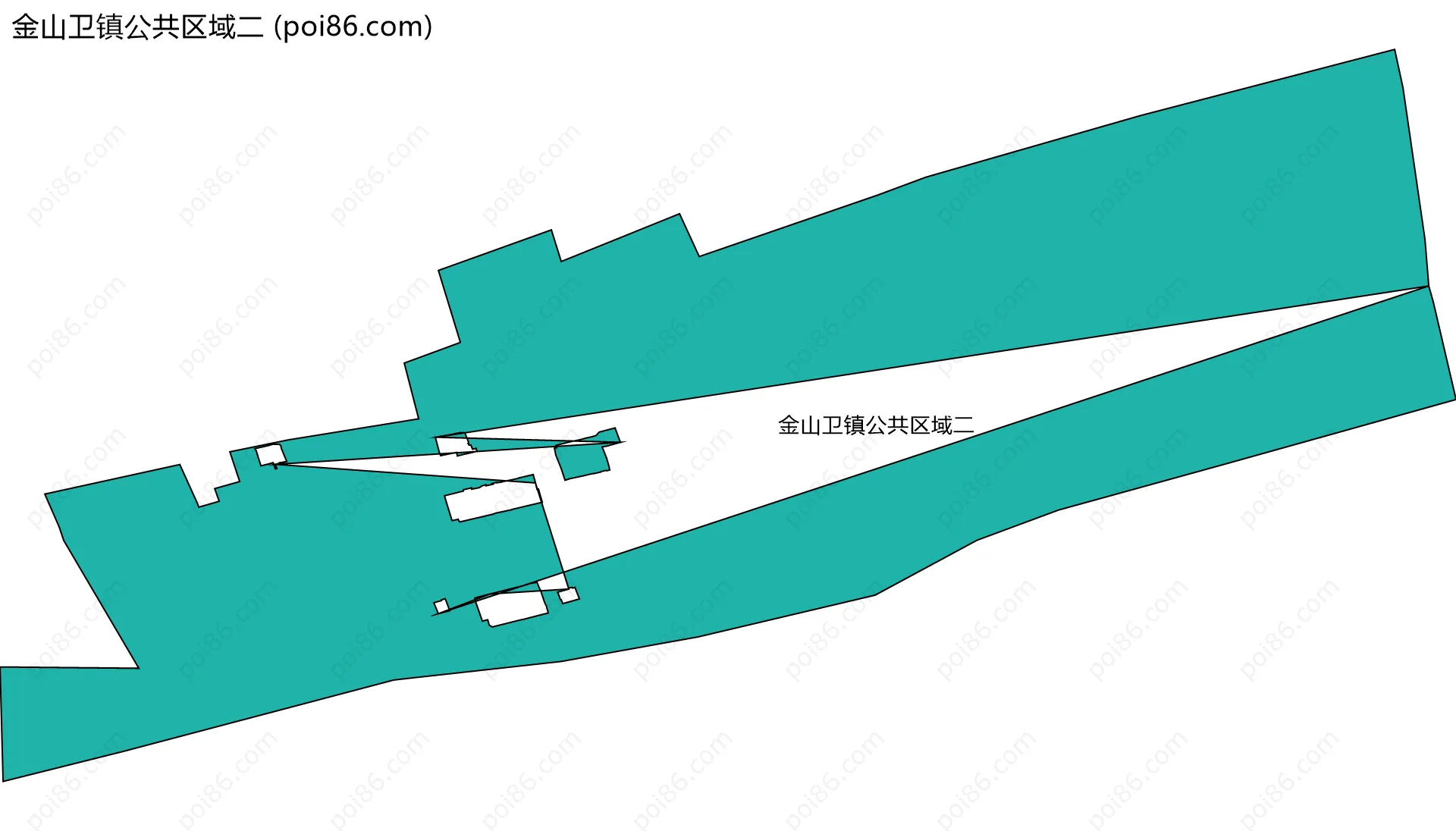 金山卫镇公共区域二边界地图